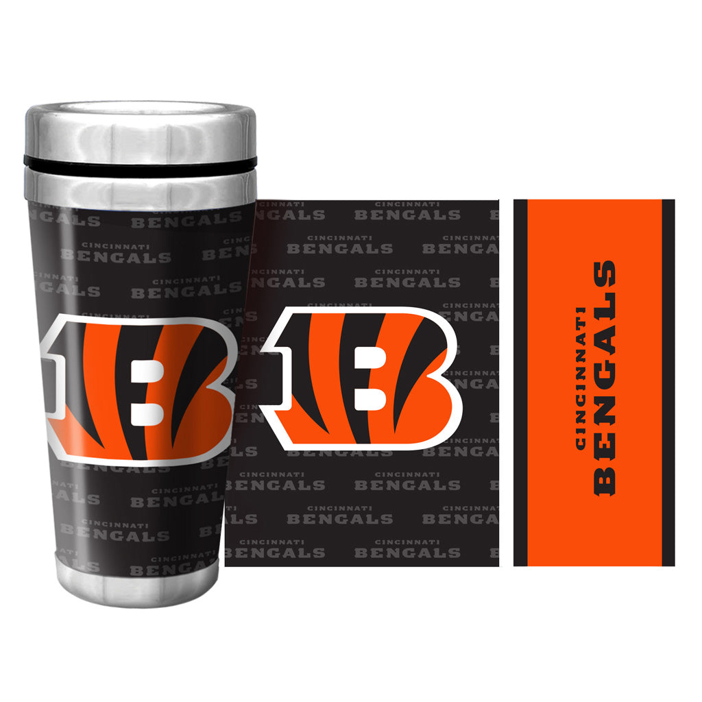 NFL Cincinnati Bengals 16oz Full Wrap Travel Mug