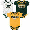 NFL Green Bay Packers Infant 3pc Bodysuit Set