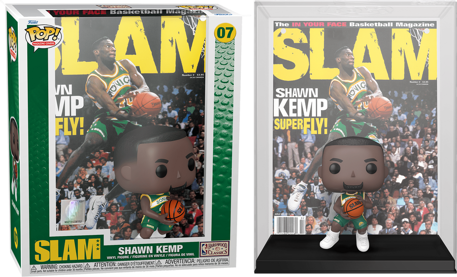 Funko POP NBA Shawn Kemp #07 NBA Magazine Cover - Seattle Sonics