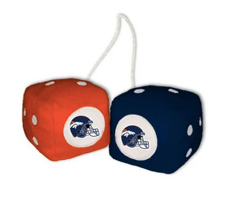NFL Denver Broncos Fuzzy Dice