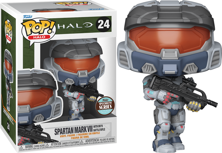 Funko POP Spartan Mark VII with BR75 Battle Rifle #24 -Halo Funko Specialty Series