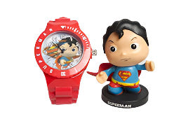 DC Comic Superman WHAK Kids Watch & Figure Set