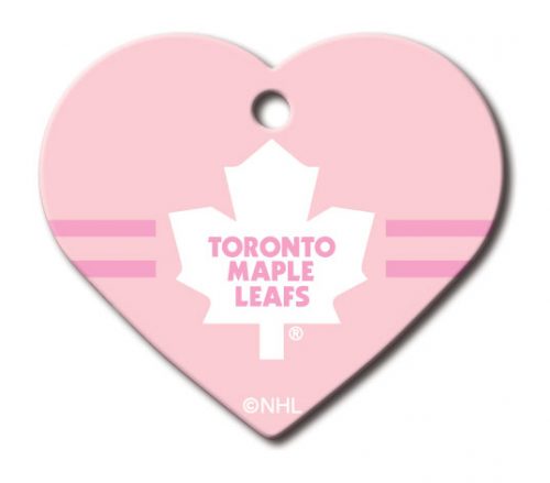 NHL Toronto Maple Leaf Pink Heart Dog Tag
