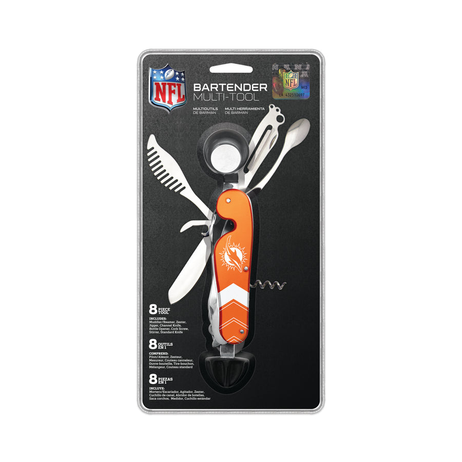 NFL Miami Dolphins Bartender Multi-Tool (8 piece tool)