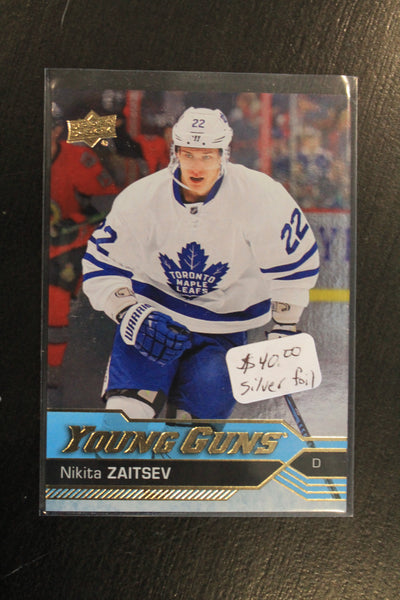 Nikita Zaitsev 2016-17 Upper Deck Silver Foil Young Guns Rookie Card