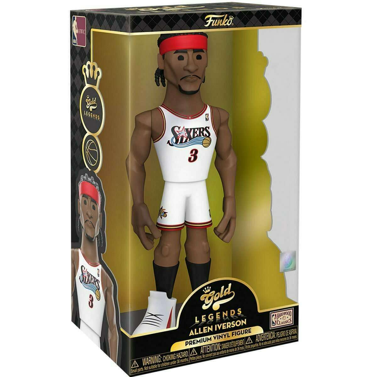 Funko Gold Legends NBA Allen Iverson 12" Hardwood Classics - 76ers