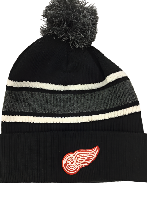 NHL Detroit Red Wings Black & Grey Toque