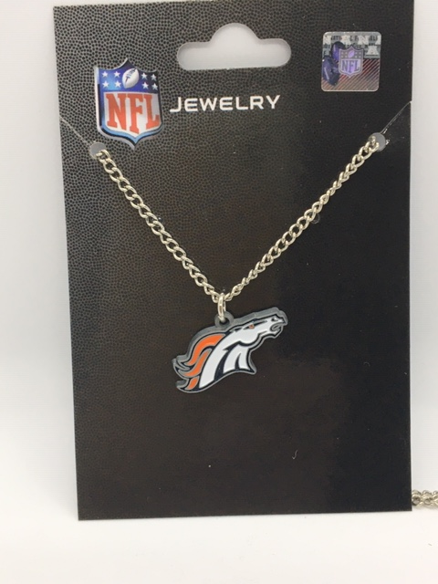 NFL Denver Broncos Team Colour Logo Necklace