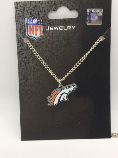 NFL Denver Broncos Team Colour Logo Necklace