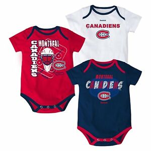 NHL Montreal Canadiens 3 piece Infant Bodysuit/Onesie Set
