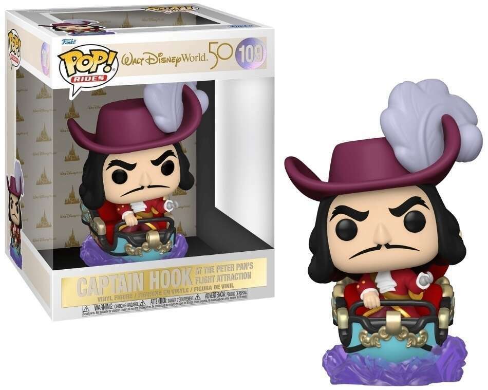 Funko POP Ride Captain Hook at Peter Pan's Flight Attraction #109- Disney 50th Anniversary