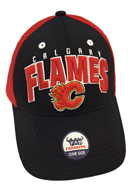 NHL Calgary Flames 2 colour Adjustible Hat