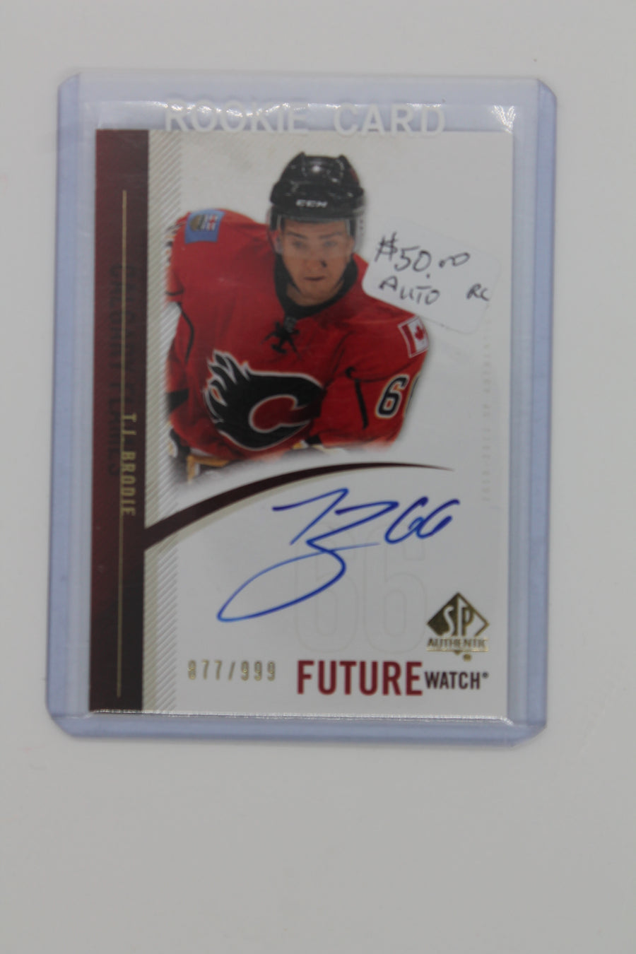 T.J. Brodie 2010-11 SP Authentic Autographed Rookie Card  #/999