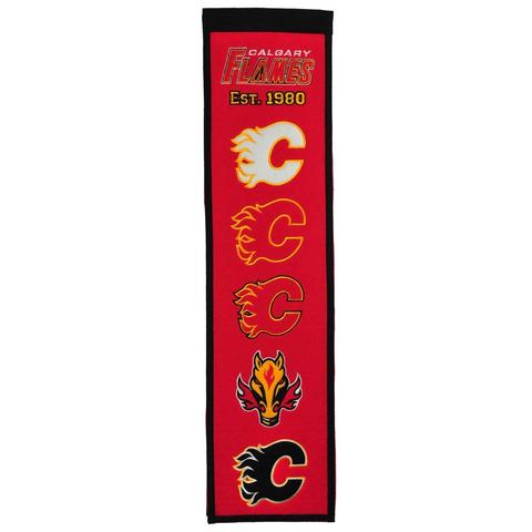 NHL Calgary Flames 8" x 32" Wool Heritage Banner