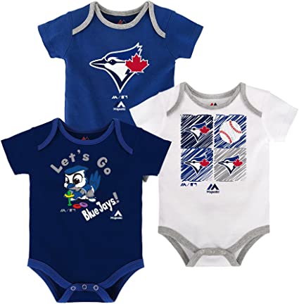 MLB Toronto Blue Jays Baby 3pc Bodysuit Set