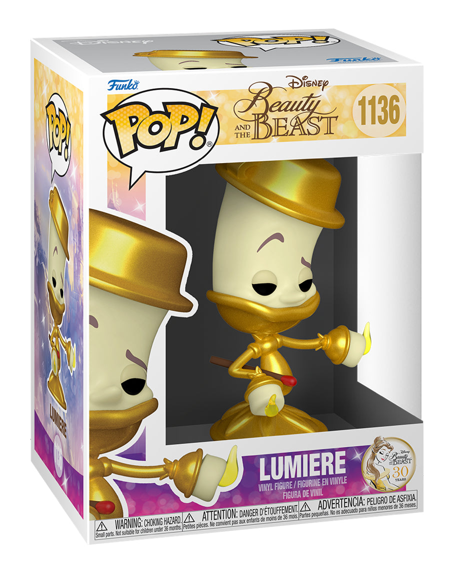 Funko POP Lumiere  #1136 -Disneys Beauty and the Beast 30th Anniversary