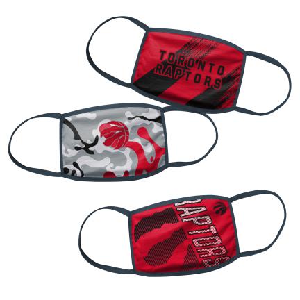 NBA Toronto Raptors Youth 3 pack Face Masks