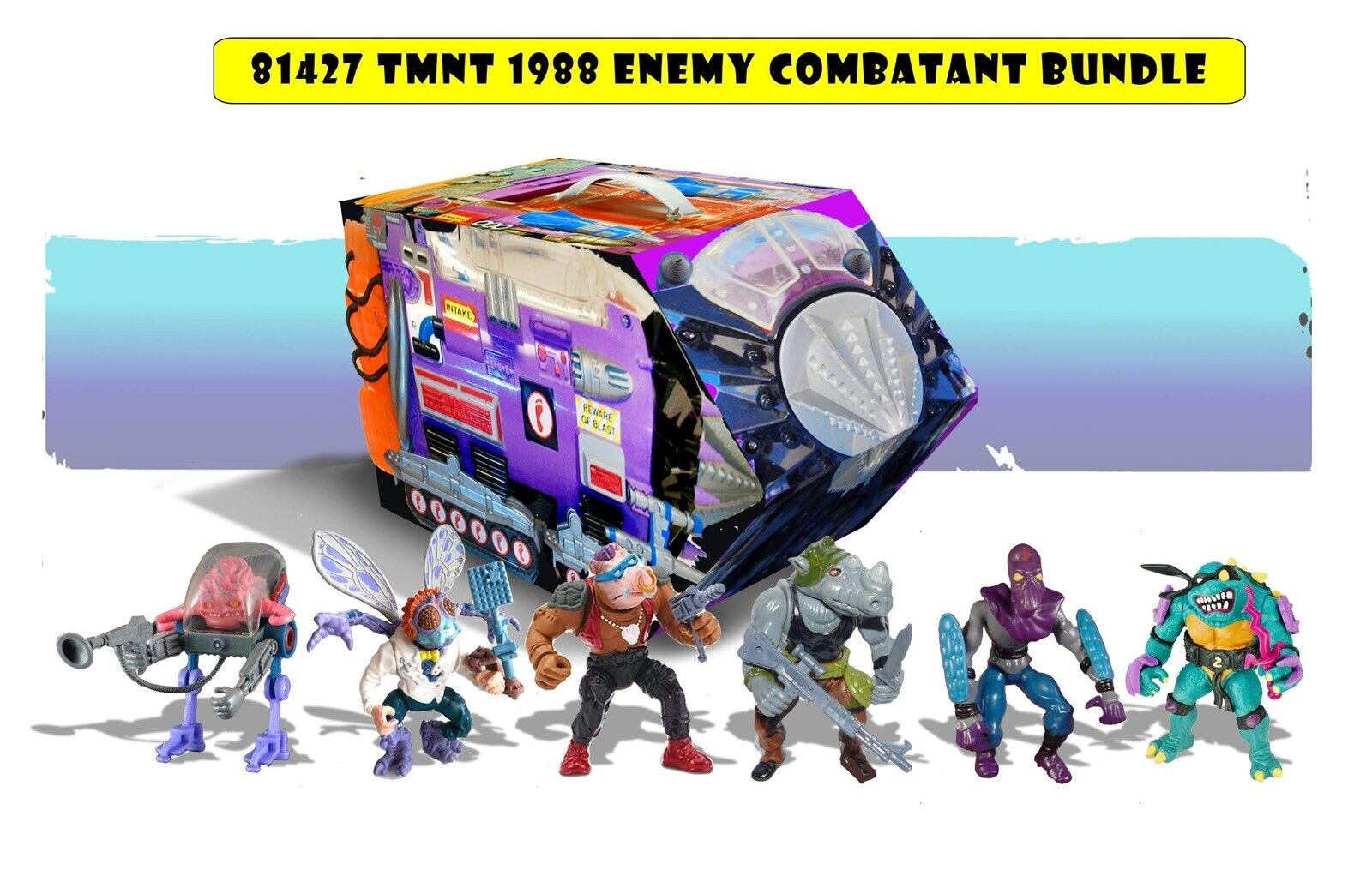 Teenage Mutant Ninja Turtles Retro Villains Mutant Module Vehicle with Six Figures