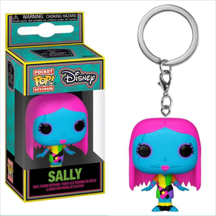 Funko Pocket POP Sally Keychain - Disney Nightmare Before Christmas NBX (Blacklight)