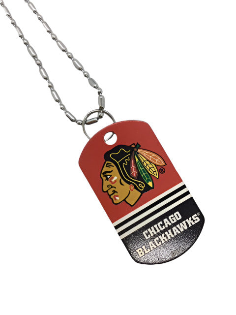 NHL Chicago Blackhawks Sports Team Logo Dog Tag Necklace