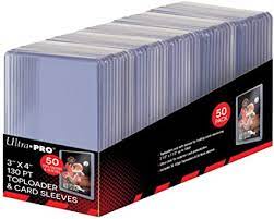 Ultra Pro 3 X 4  130 pt Toploaders & Card Sleeves (50)