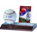 Ultra Pro Specialty Series Wood Base Baseball & Card Holder