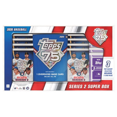 MLB 2026 TOPPS BASEBALL SERIES 2 COLLECTION - 15 Packs & 1 Oversized Card