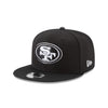 NFL San Francisco 49ers New Era 9Fifty Snapback Hat (Black with White)