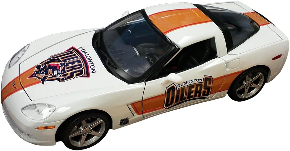 NHL Edmonton Oilers 1:18 Scale Chevrolet Corvette Coupe