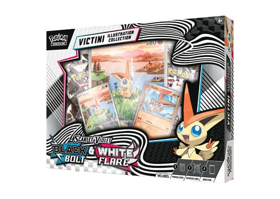 Pokemon Scarlet & Violet Black Bolt & White Flare Victini Illustration Collection