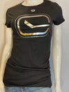 NHL Vancouver Canucks OTH Women's Black/Silver Retro Logo Tee (online only)