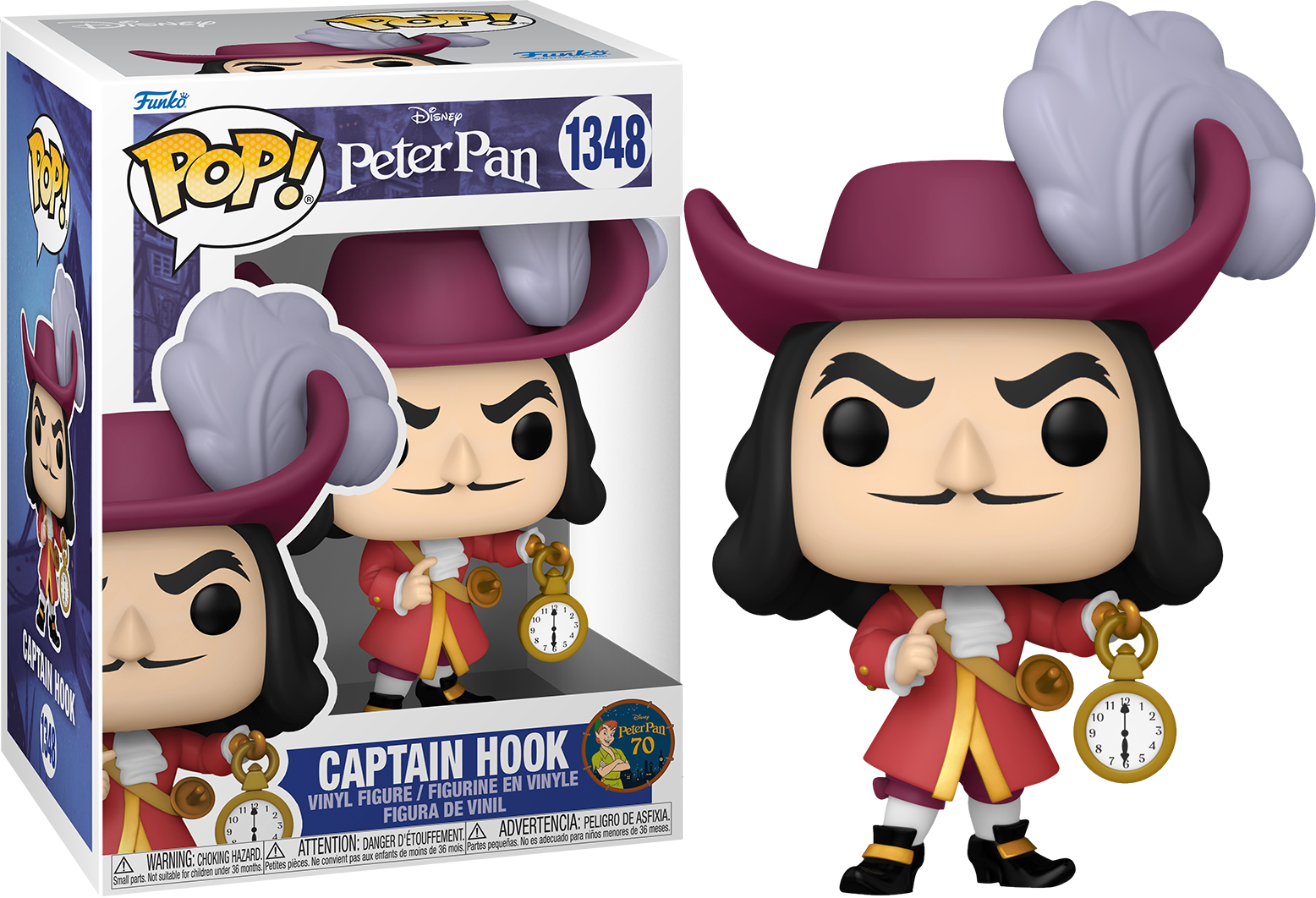 Peter Pan 70th Anniversary - Captain Hook Pop! Vinyl Figure