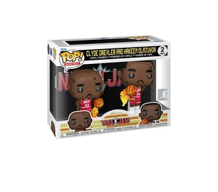 Funko POP NBA Jam -Clyde Drexler and Hakeem Olajuwon -2 pack Houston Rockets