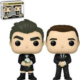 Funko POP David Rose & Patrick Brewer -Wedding (2 pack)- Schitt$ Creek S2 (some box damage-see pics)