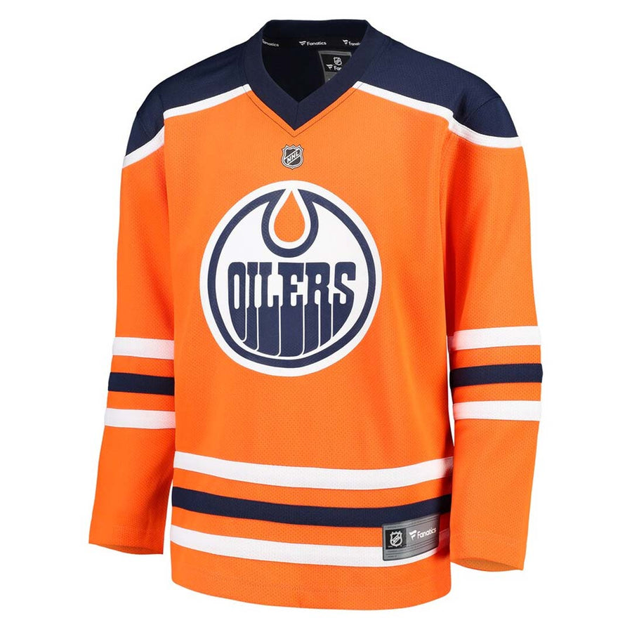 Youth Edmonton Oilers Connor McDavid Orange Home Replica