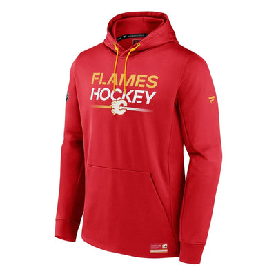 Fanatics - Men's Calgary Flames Authentic Pro Rink Poly Fleece Hoodie