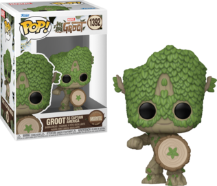 Funko POP Groot as Captain America #1392- Marvel We Are Groot (Celebrating Marvel 85 Years)