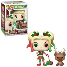 Funko POP Harley Quinn with Helper #357- DC Super Heroes Holiday