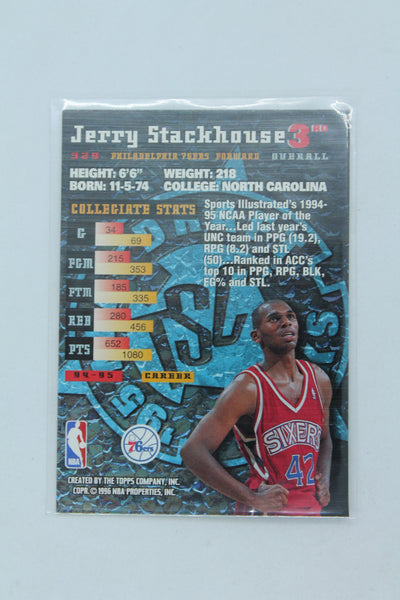 Jerry Stackhouse 1995-96 Topps Stadium Club Rookie Card