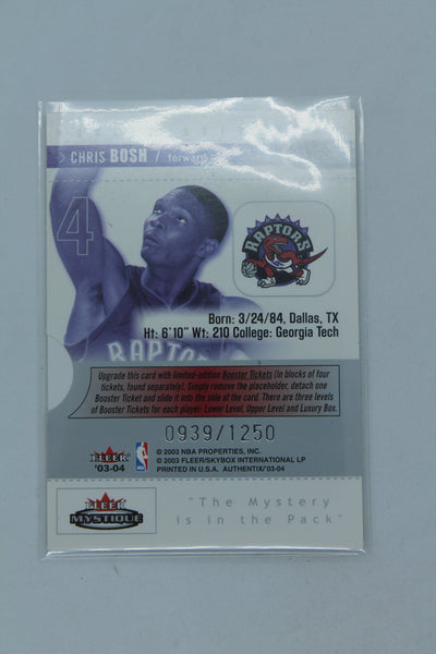 Chris Bosh 2003-04 Fleer Authentix Rookie Card  #0939/1,250