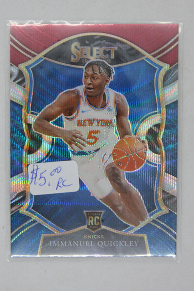 Immanuel Quickley 2020-21 Panini Select - Tri-Color Prizm Concourse Rookie Card