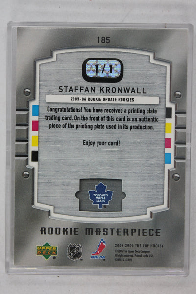 Staffan Kronwall 2005-06 Upper Deck The Cup PRINTING PLATE 1/1 Rookie Year