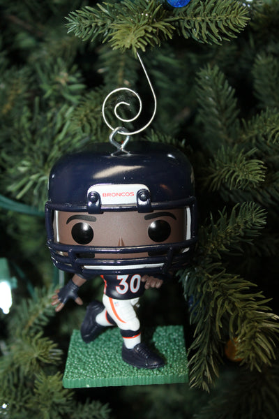 XMAS Funko POP NFL Legends Terrell Davis #262 Denver Broncos Ornament - Damaged Box