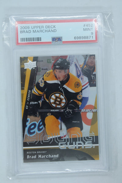 Brad Marchand 2009-10 Upper Deck Young Guns Rookie Card [PSA Mint 9]