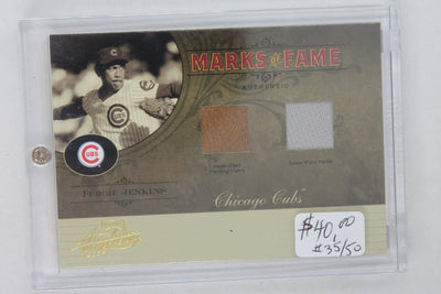 Fergie Jenkins 2005 Absolute Memorabilia Marks of Fame Swatch (Glove & Pants)