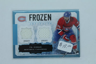 P.K. Subban 2013-14 Upper Deck Artifacts - Frozen Artifacts Jersey Card