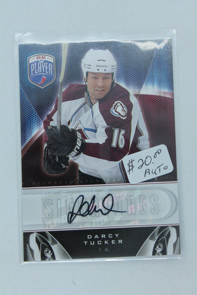 Darcy Tucker 2009-10 Upper Deck Be a Player - Signatures #S-DT Autographed Card - Avalanche