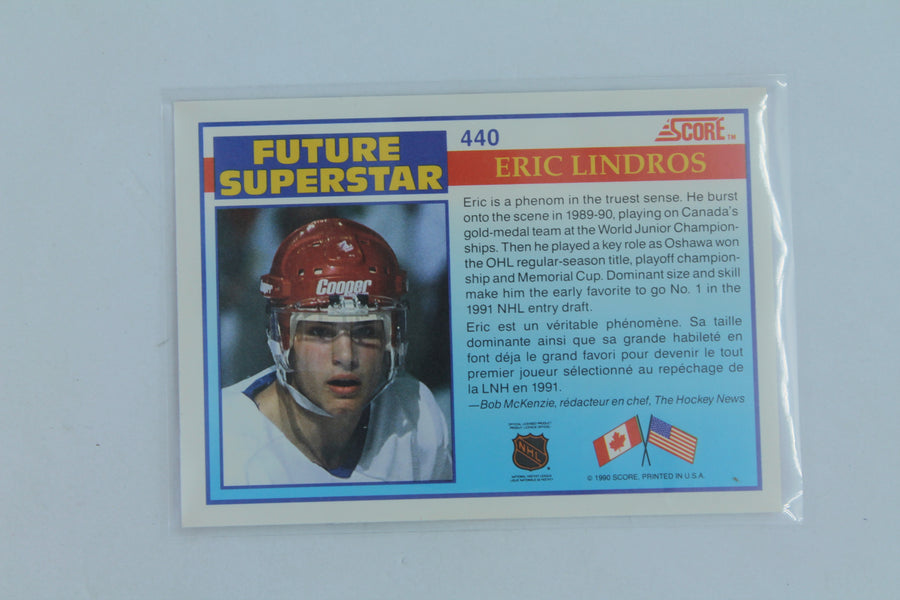 Eric Lindros 1990-91 Score - Bilingual Rookie Card