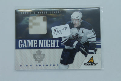 Dion Phaneuf 2011-12 Pinnacle - Game Night - Materials Jersey Card