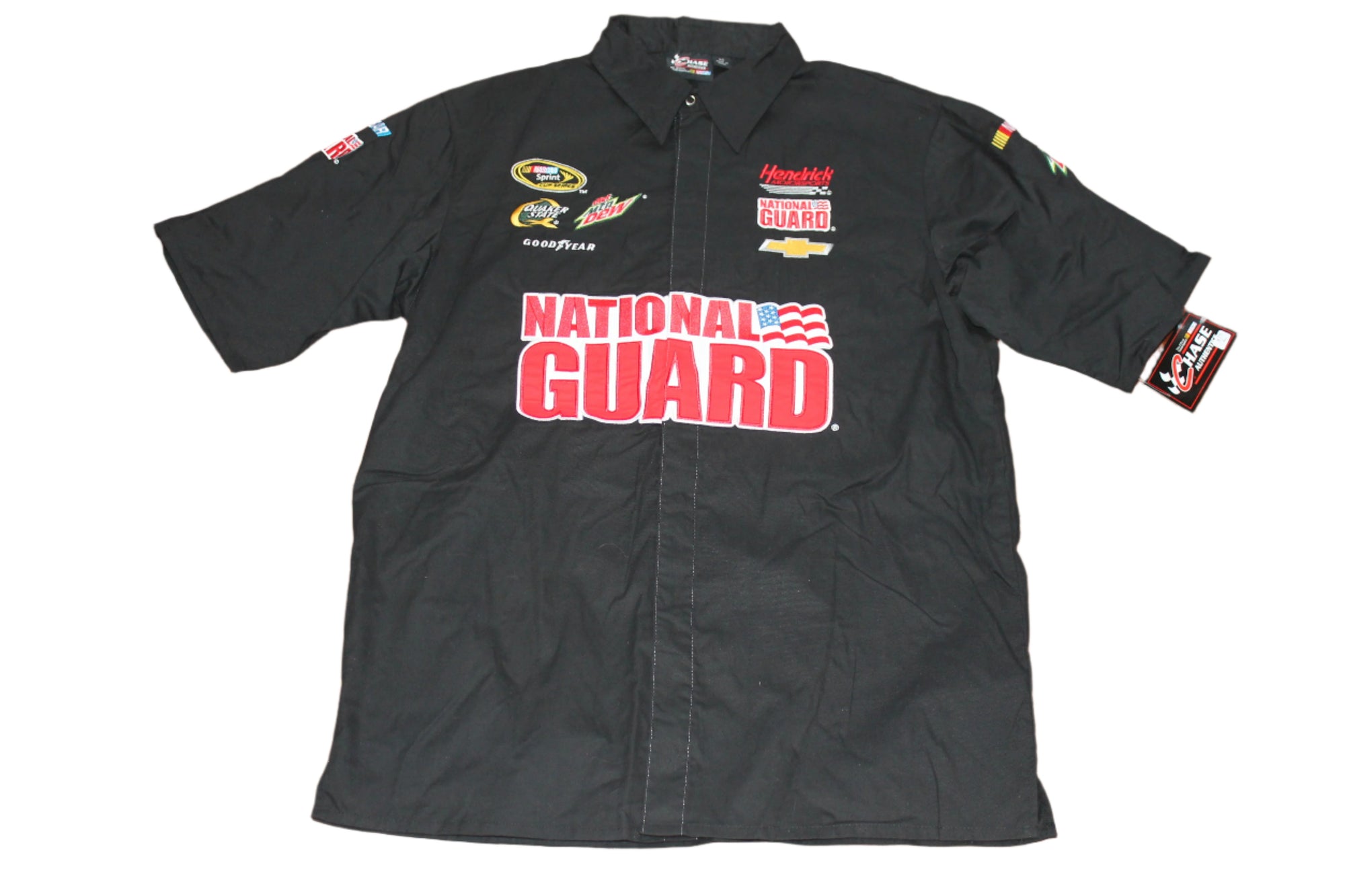 NASCAR Dale Earnhardt Jr. #88 Mens Chase Authentics Pit Crew Shirt - National Guard